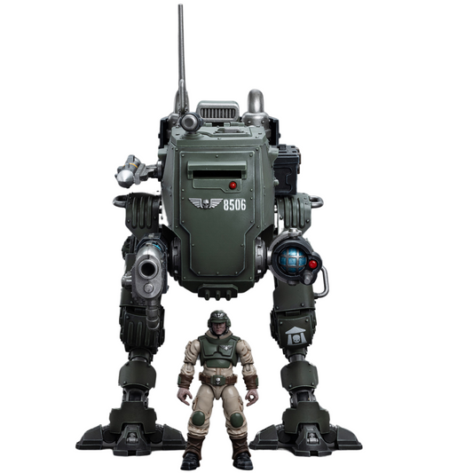 JOYTOY Warhammer 40K Action Figure Astra Militarum Cadian Armoured Sentinel Collection Anime Model 1/18 for Unisex, Adult, Christmas, Birthday Gift