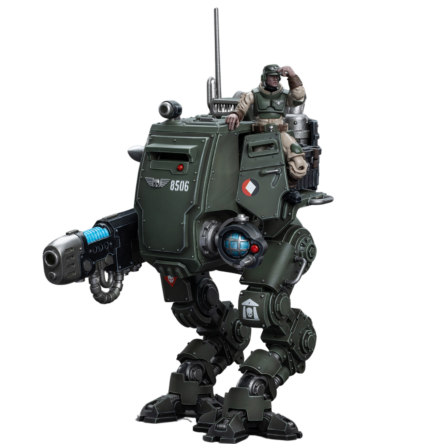 JOYTOY Warhammer 40K Action Figure Astra Militarum Cadian Armoured Sentinel Collection Anime Model 1/18 for Unisex, Adult, Christmas, Birthday Gift