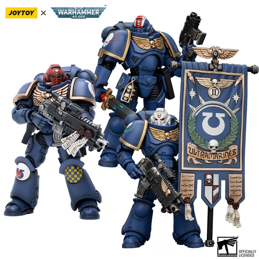 [IN STOCK]JOYTOY Warhammer 40K Action Figure 1/18 Ultramarines Heroes of the Chapter Primaris Ancient Posca-Primaris Lieutenant Erastus-Brother Veteran Sergeant Castor 3PCS