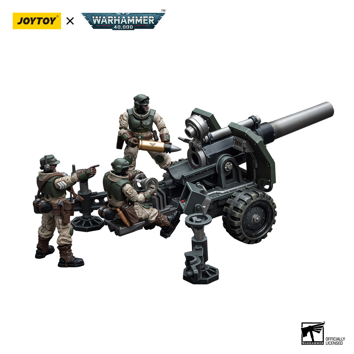 [IN STOCK]JOYTOY Warhammer 40K Action Figure 1/18 Astra Militarum Ordnance Team with Bombast Field Gun