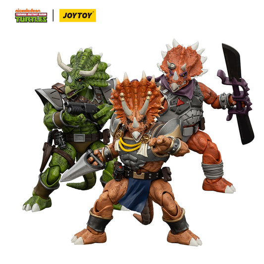 JOYTOY  1/18 Action Figure TMNT Captain Zorax & Adjutant Zork & Triceraton Infantryman