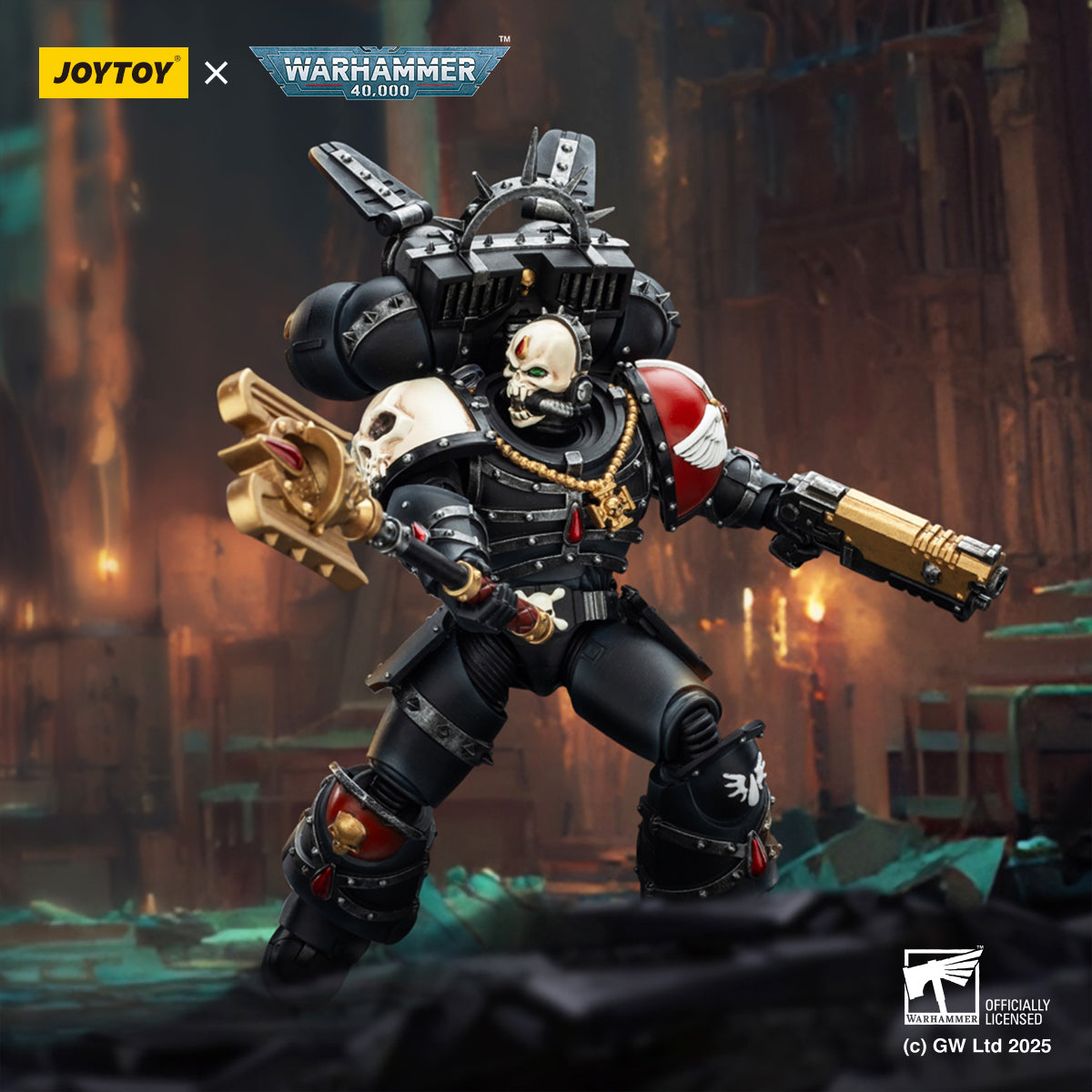 [PreOrder]JOYTOY Warhammer 40k 1/18 Action Figure  Blood Angels Lemartes With Jump Pack,Blood Crozius and Absolver Bolt Pistol  JT02311