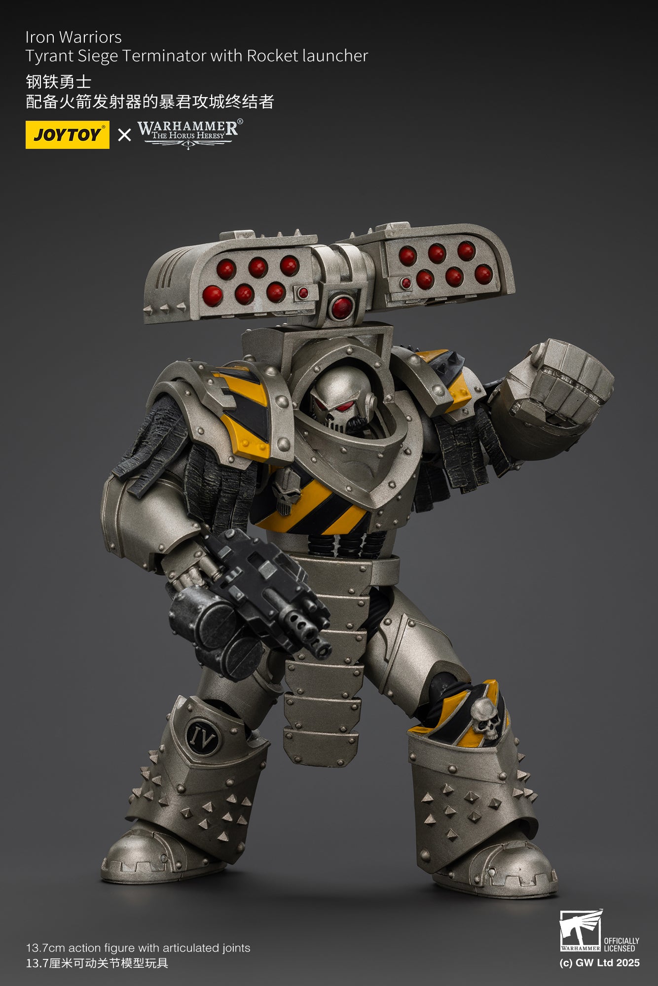 [IN STOCK]JOYTOY Warhammer 40K Action Figure 1/18 lron Warriors Tyrant Siege Terminator with Rocket launcher