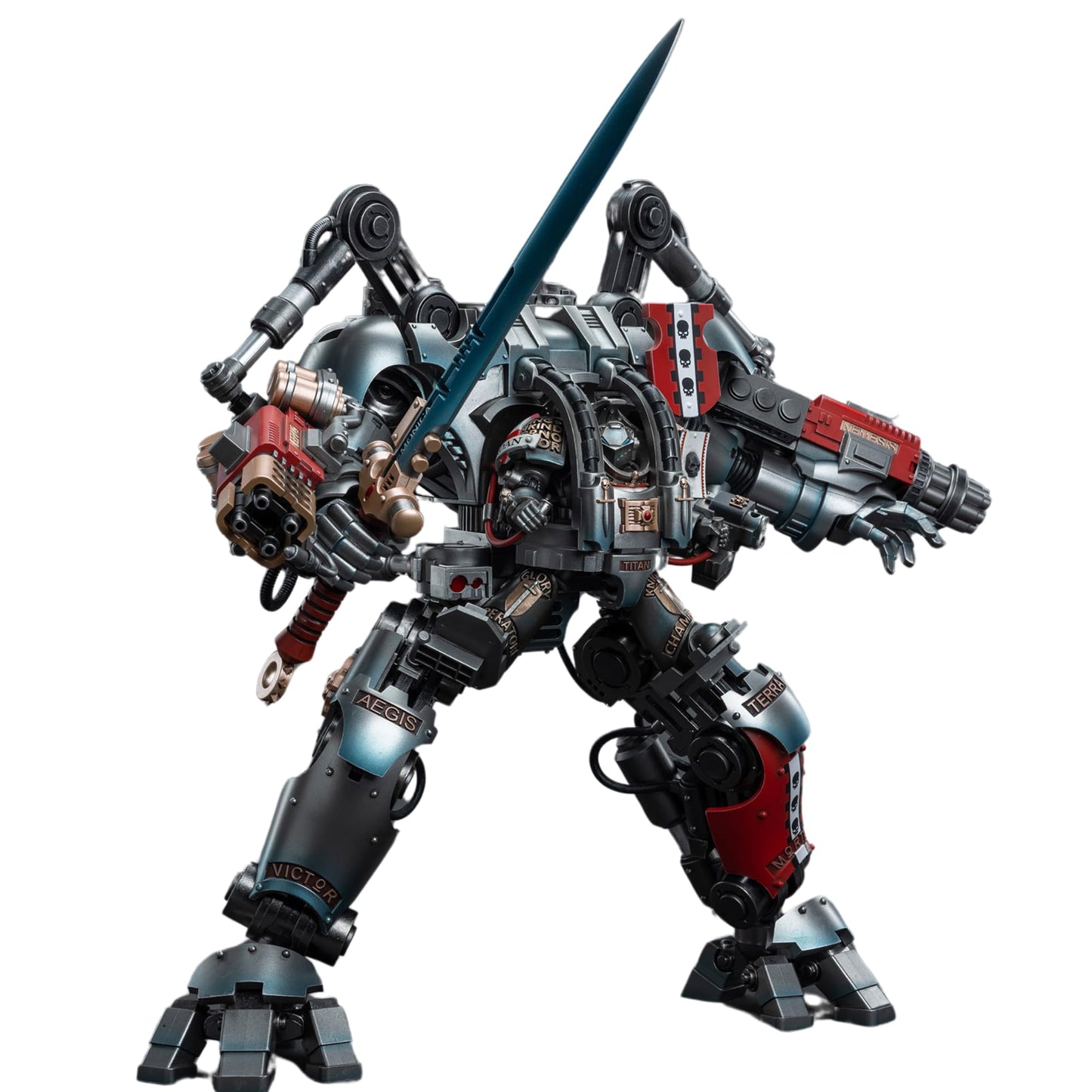 JOYTOY Action Figure 1/18 Mecha Grey Knights Nemesis Dreadknight Mech Including Figure Vibova 2PCS Collection Model Christmas Birthday Gift