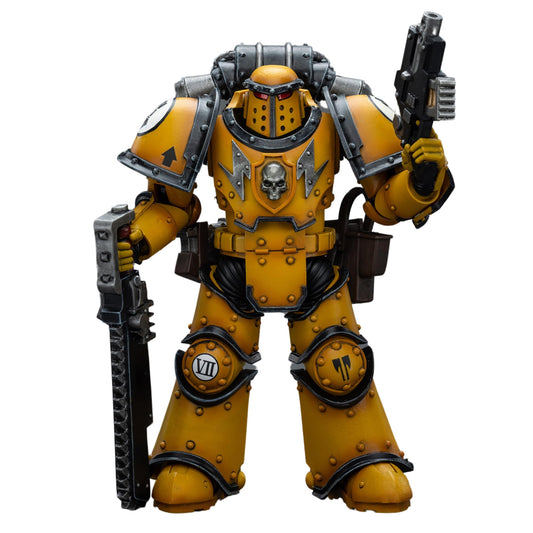 JOYTOY Warhammer 40,000 1/18 Action Figure Imperial Fists Legion MkIII Tactical Squad Sergeant with Power Sword Collection Model Christmas Birthday Gifts