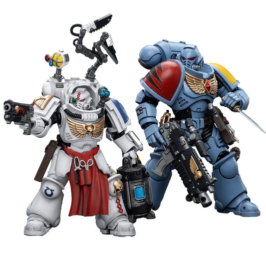 JOYTOY  Warhammer  40000  1/18  Action Figure Uitramarines Apothecary Biologis & Ultramarines Intercessors