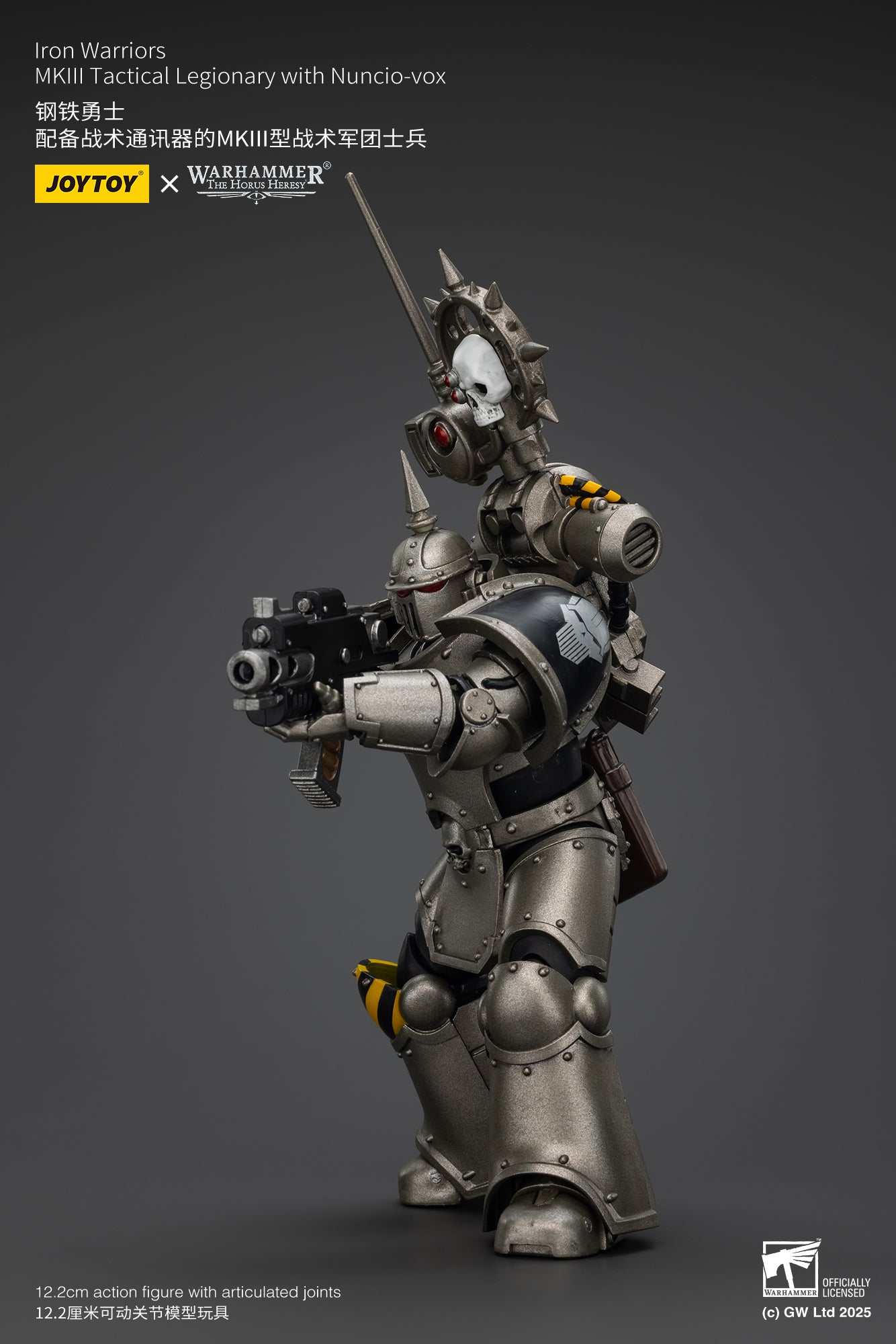 [IN STOCK]JOYTOY Warhammer 40K Action Figure 1/18 lron Warriors MKlIl Tactical Legionary with Nuncio-vox