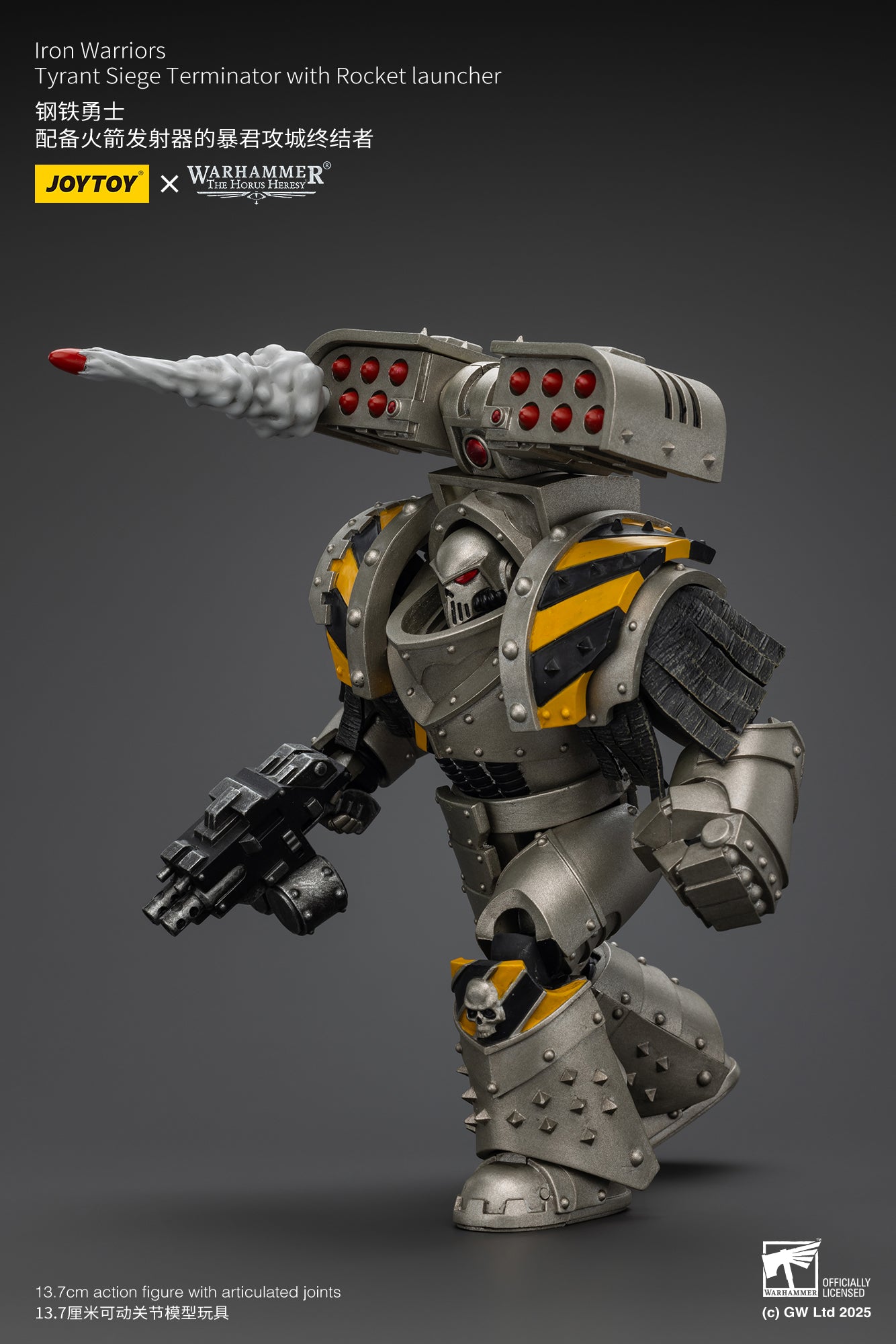 [IN STOCK]JOYTOY Warhammer 40K Action Figure 1/18 lron Warriors Tyrant Siege Terminator with Rocket launcher