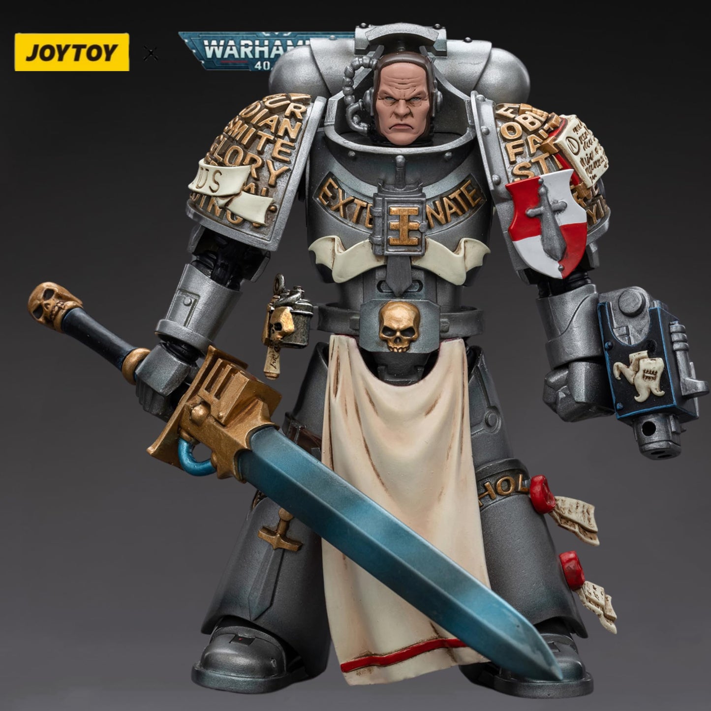 JOYTOY Warhammer 40K Action Figure Grey Knights Strike Squad Justicar Anime Collection Model 1/18 Christmas, Birthday Gift