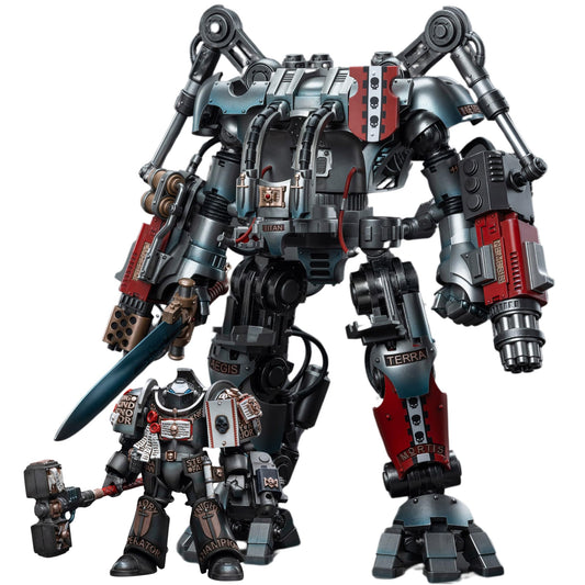 JOYTOY Action Figure 1/18 Mecha Grey Knights Nemesis Dreadknight Mech Including Figure Vibova 2PCS Collection Model Christmas Birthday Gift