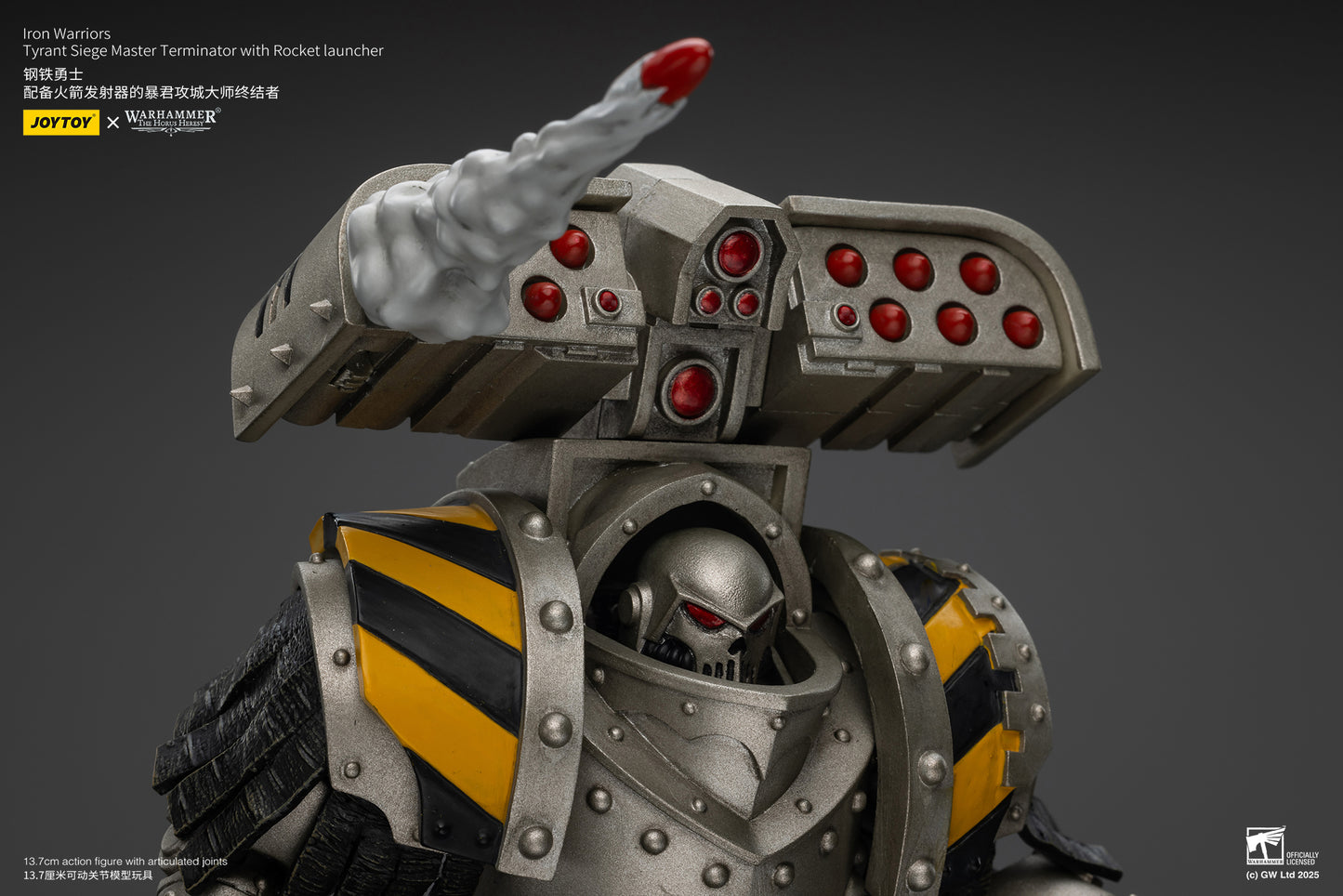 [IN STOCK]JOYTOY Warhammer 40K Action Figure 1/18 lron Warriors Tyrant Siege Master Terminator with Rocket launcher