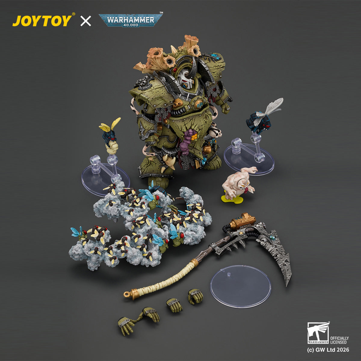 JOYTOY 1/18 Warhammer 40K Action Figure Death Guard Typhus Herald of the Plague God