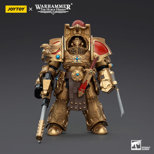 JOYTOY Warhammer "The Horus Heresy" Action Figure 1/18 Legio Custodes Aquilon Terminator Squad Aquilon with Infernus Firepike Assault Anime Military Model Toys  JT00768