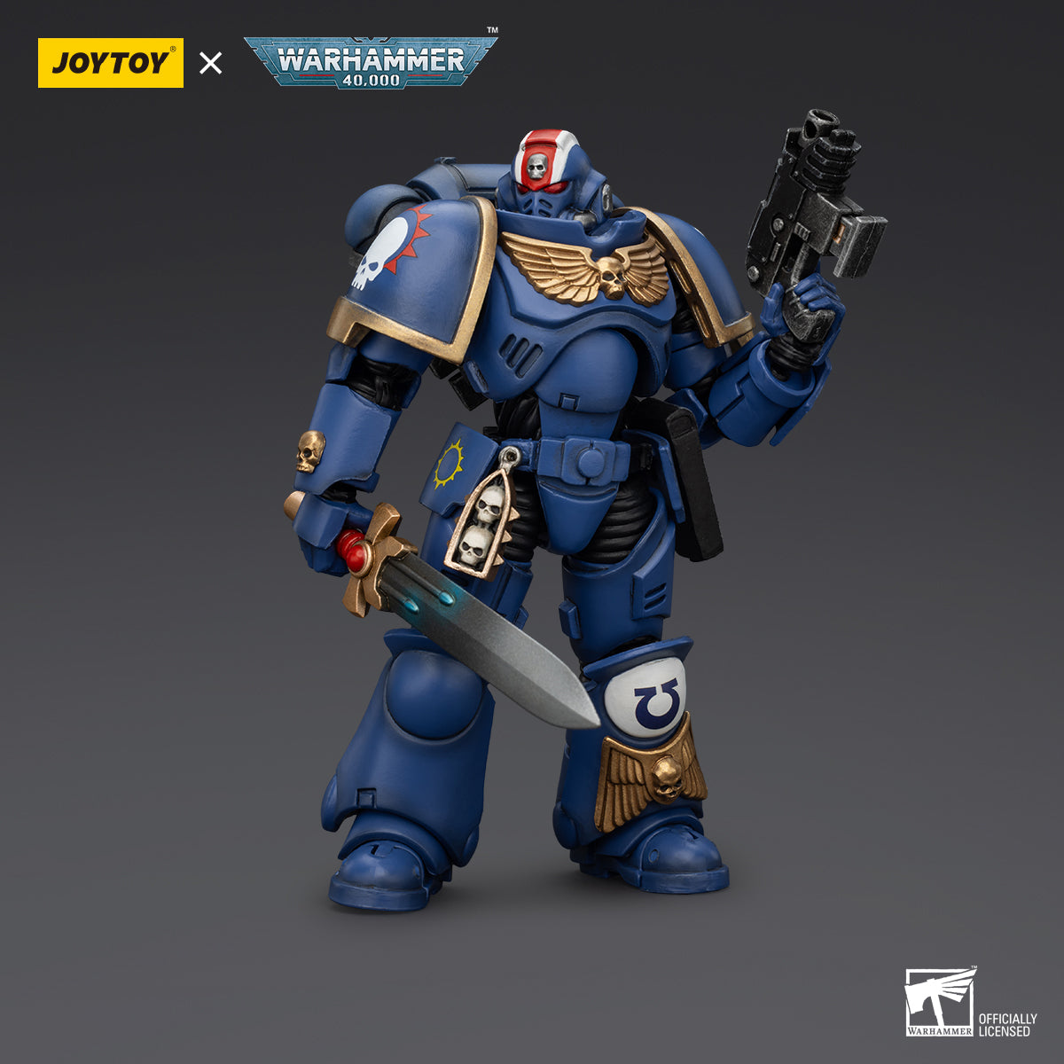 [IN STOCK]JOYTOY Warhammer 40K Action Figure 1/18 Ultramarines Heroes of the Chapter Primaris Lieutenant Erastus