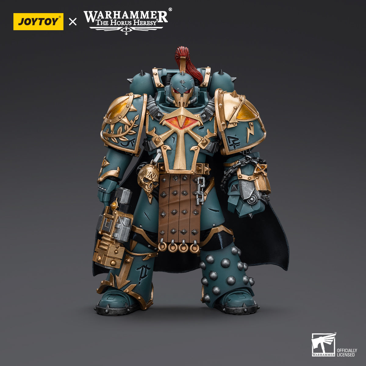 JOYTOY Action Figure 1/18 Sons Of Horus Tartaros Terminator Squad Terminator With Heavy Flamer And Chainfist Model Birthday Gifts 