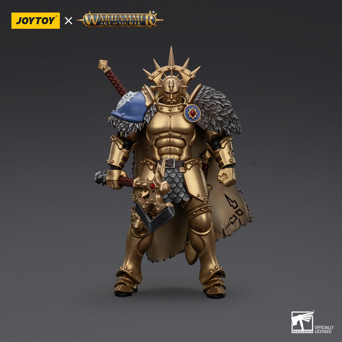 JOYTOY Action Figure 1/18 Warhammer AGE OF SIGMAR -Stormcast Eternals The Blacktalons Hendrick, The Silver Wolf Model Birthday Gifts 