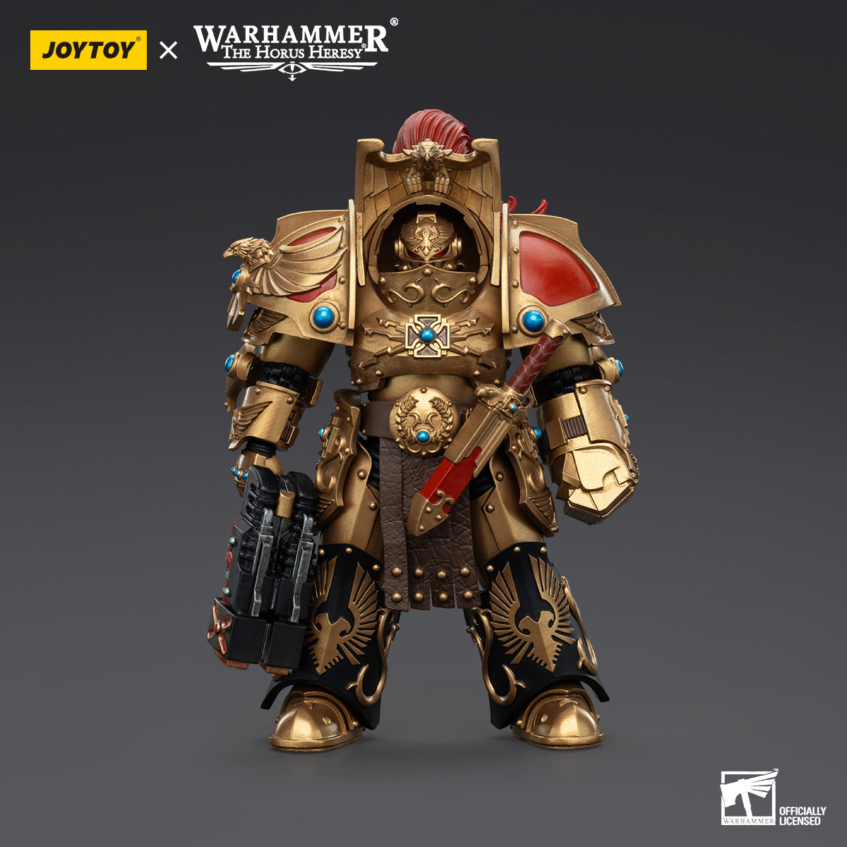 JOYTOY  Warhammer "The Horus Heresy" Action Figure 1/18  Legio Custodes Aquilon Terminator Squad Aquilon with twin-linked Adrathic Destructor Assault Anime Military Model Toys  JT00751