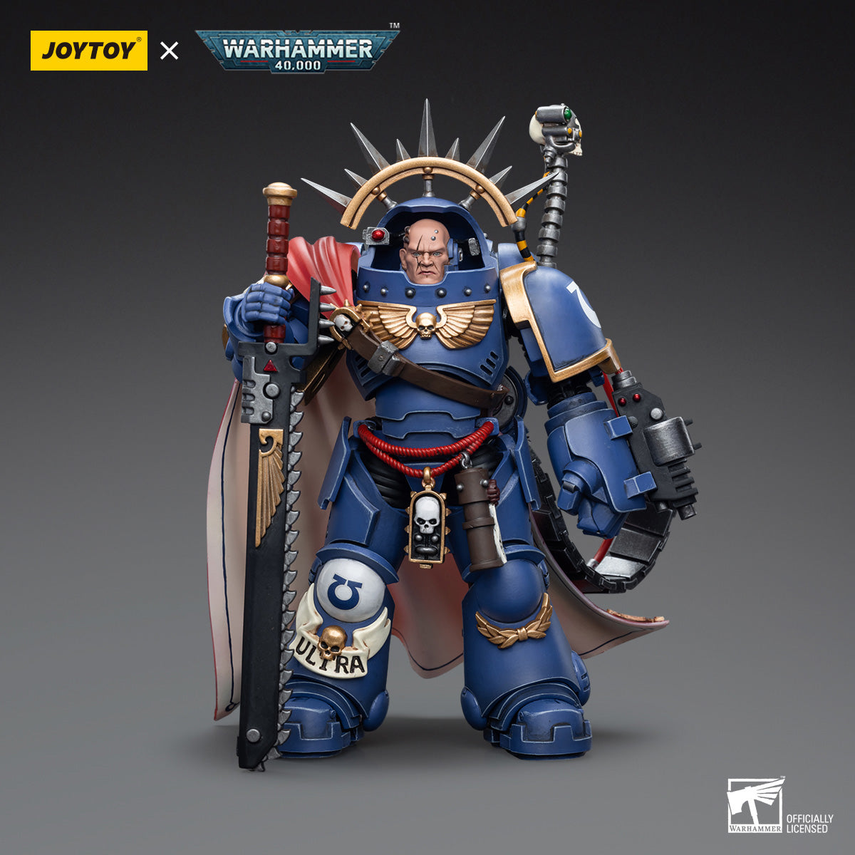 [IN STOCK]JOYTOY Warhammer 40K Action Figure 1/18 Ultramarines Captain in Gravis Armor JT7745 