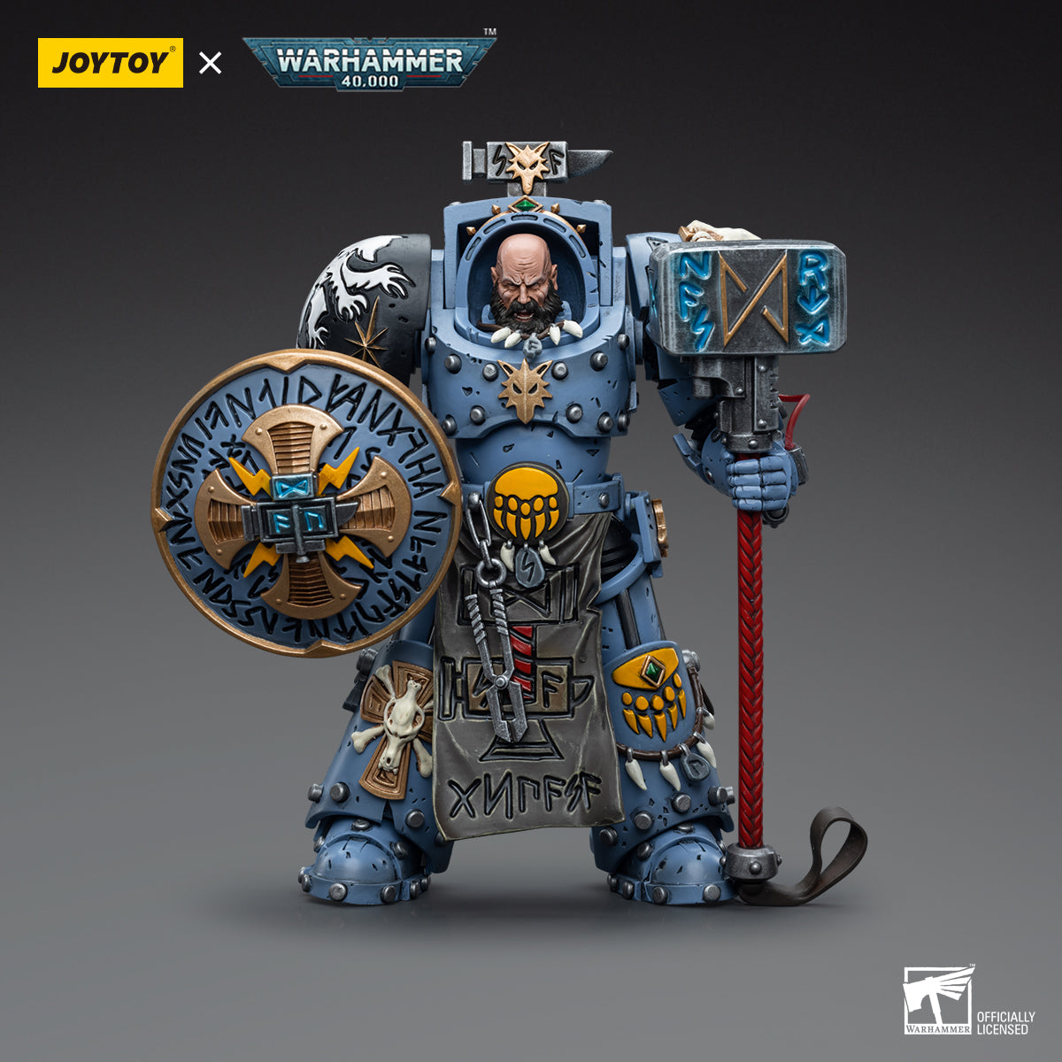 JOYTOY Action Figure 1/18 Space Wolves Arjac Rockfist Model Birthday Gifts 