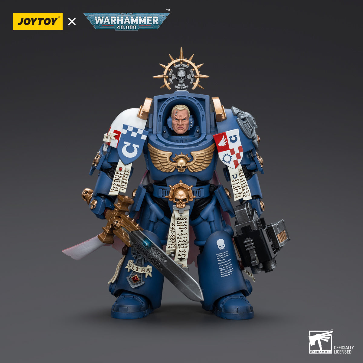 JOYTOY Action Figure 1/18 Ultramarines Terminator Captain Severus Agemman Model Birthday Gifts