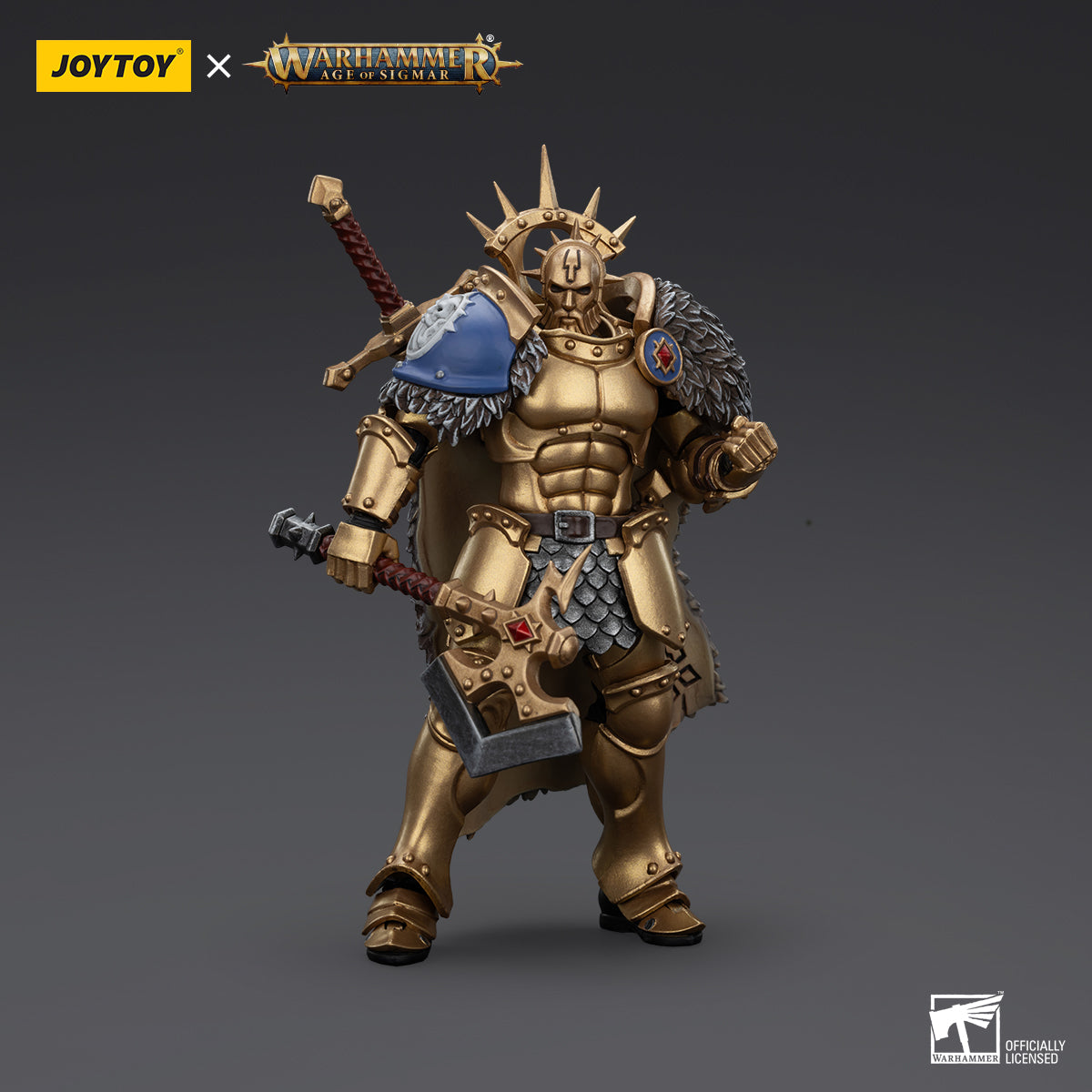 JOYTOY Action Figure 1/18 Warhammer AGE OF SIGMAR -Stormcast Eternals The Blacktalons Hendrick, The Silver Wolf Model Birthday Gifts 