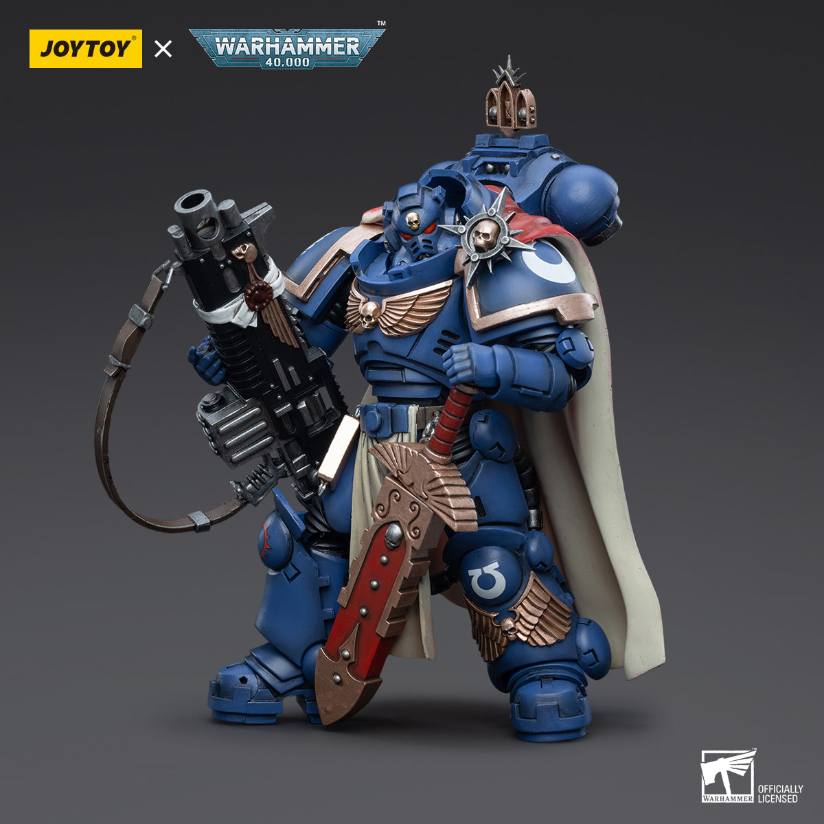 [IN STOCK]JOYTOY Warhammer 40K Action Figure 1/18 Ultramarines Captain with Master-crafted Heavy Bolt rifle