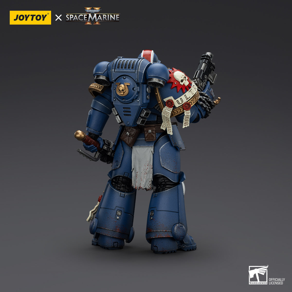 JOYTOY  Warhammer  40k  1/18  Action Figure Blood Angels Captain with Heavy Bolt Pistol & Power Sword & Ultramarines Lieutenant Titus-Collectors Edition