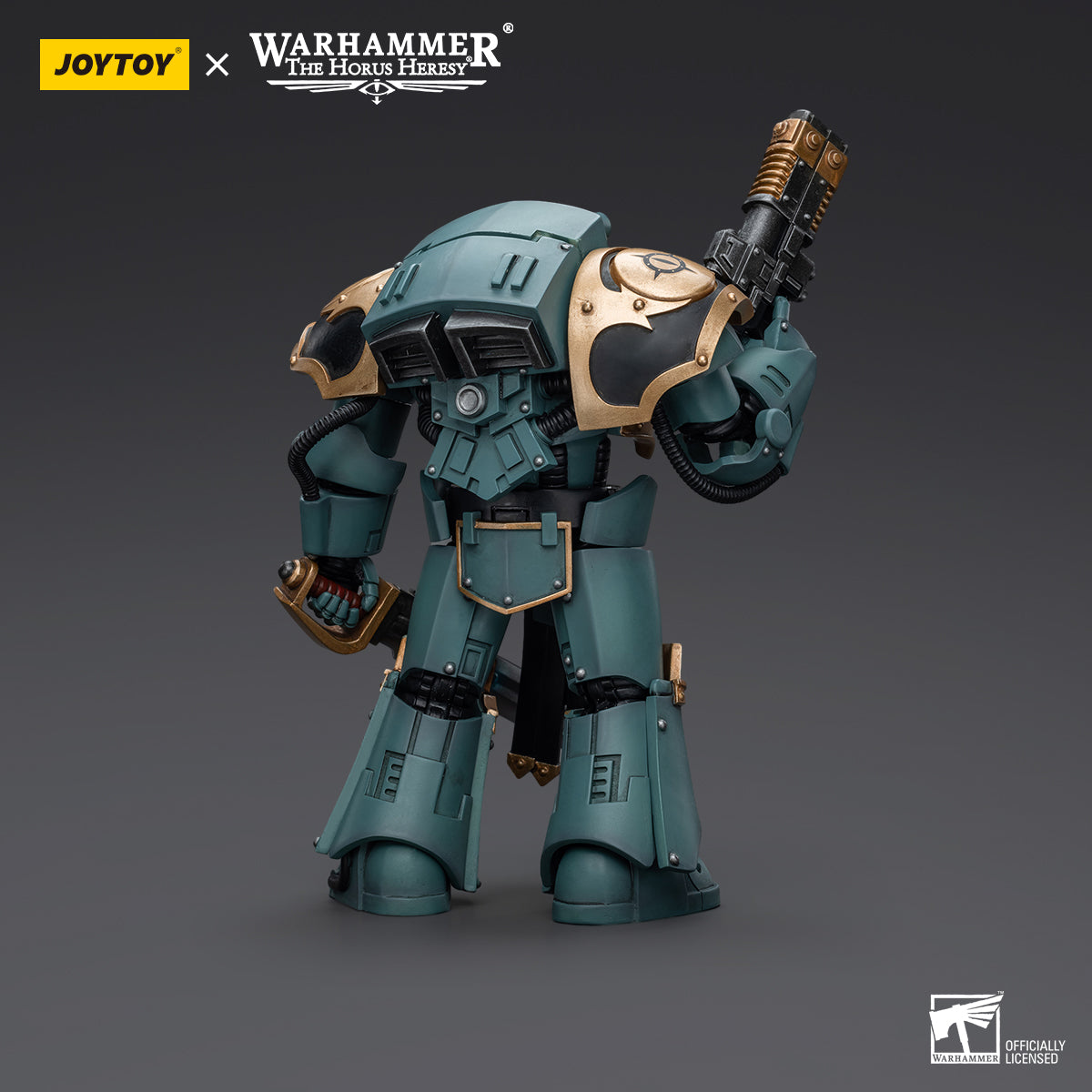 JOYTOY Action Figure 1/18 Sons Of Horus Tartaros Terminator Squad Sergeant With Volkite Charger And Power Sword Model Birthday Gifts 
