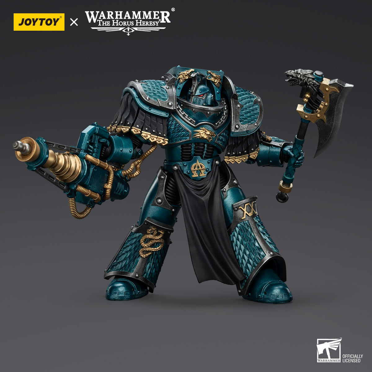 [IN STOCK]JOYTOY 1/18 Action Figure Warhammer 40,000 Alpha Legion Lernaean Terminator with Conversion Beam Cannon