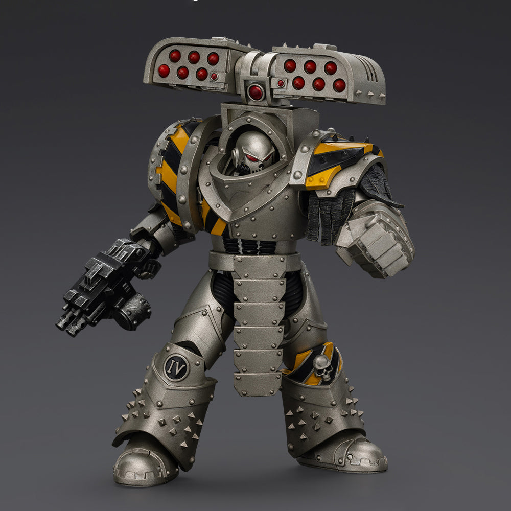JOYTOY Warhammer 40,000 The Horus Heresy 1/18 Action Figure-Iron Warriors Tyrant Siege Terminator with Rocket Launcher Collection Model Birthday Gift