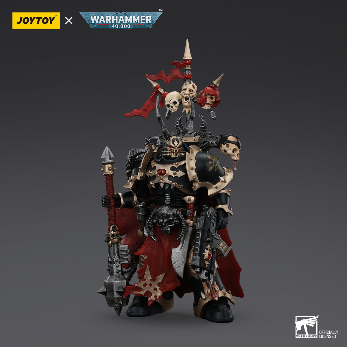 JOYTOY Action Figure 1/18 Warhammer 40k Chosen Champion with Bolter and Power Maul Model Birthday Gifts 