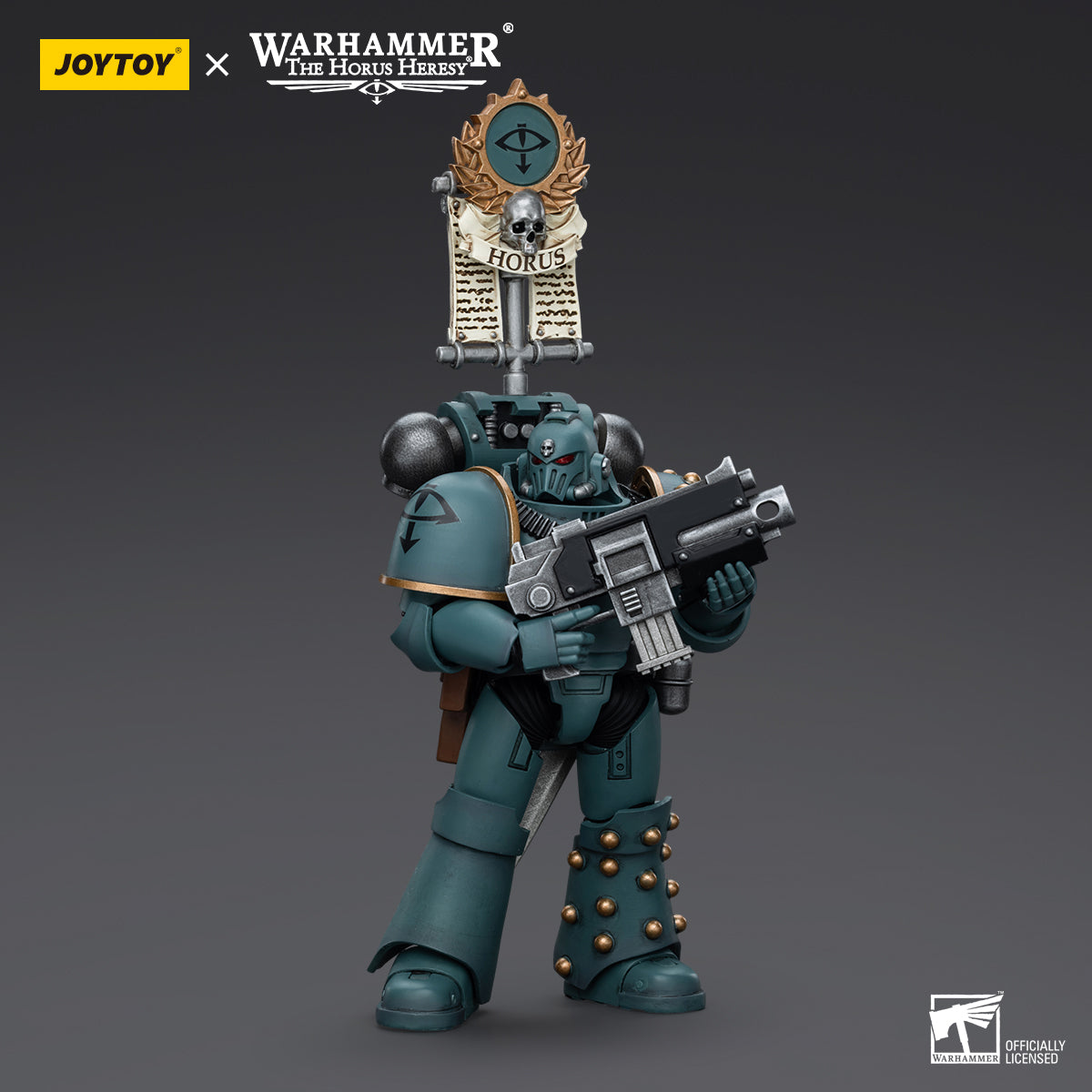 JOYTOY Action Figure 1/18 Sons of Horus MKIV Tactical Squad Legionary with Legion Vexilla Model Birthday Gifts 