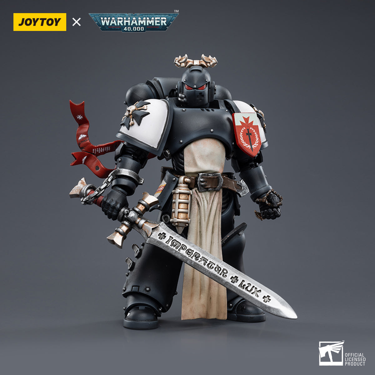 [IN STOCK]JOYTOY Warhammer 40K Action Figure 1/18 Black Templars The Emperors Champion Rolantus