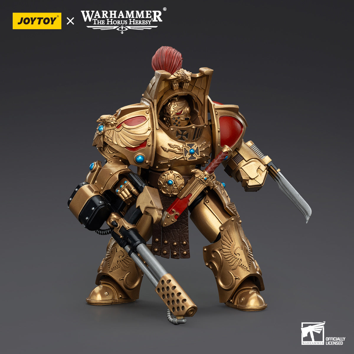 JOYTOY Warhammer "The Horus Heresy" Action Figure 1/18 Legio Custodes Aquilon Terminator Squad Aquilon with Infernus Firepike Assault Anime Military Model Toys  JT00768