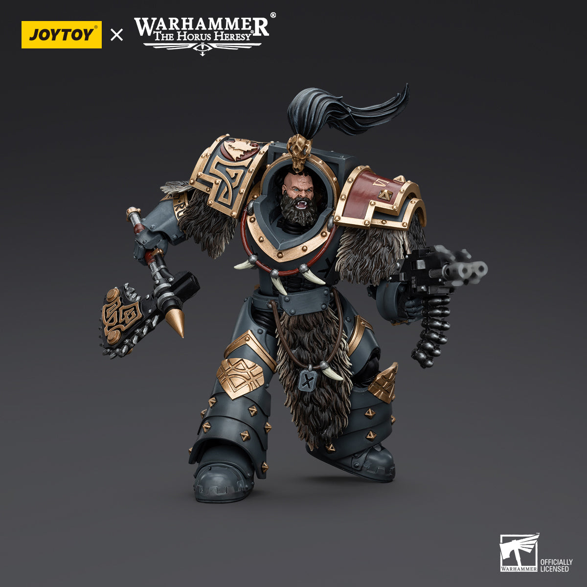 JOYTOY Action Figure 1/18 Space Wolves Varagyr Wolf Guard Squad Varagyr Thegn Model Birthday Gifts 
