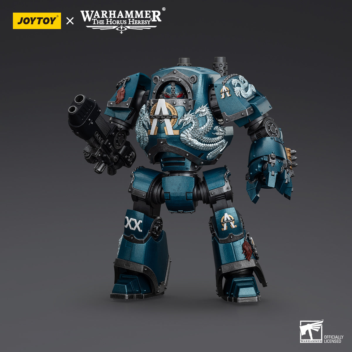 [IN STOCK]JOYTOY Warhammer 40K Action Figure 1/18 Alpha Legion Alpharius, Primarch of the XXth Legion-Saboteur Consul-Contemptor Dreadnought with Gravis Plasma Cannon 3PCS