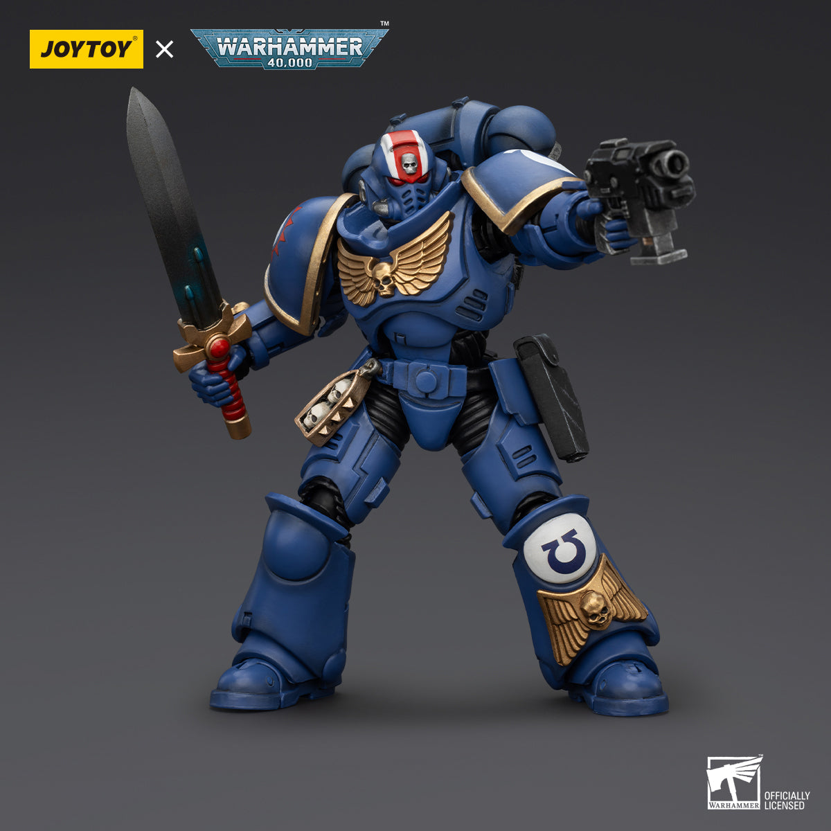 [IN STOCK]JOYTOY Warhammer 40K Action Figure 1/18 Ultramarines Heroes of the Chapter Primaris Lieutenant Erastus