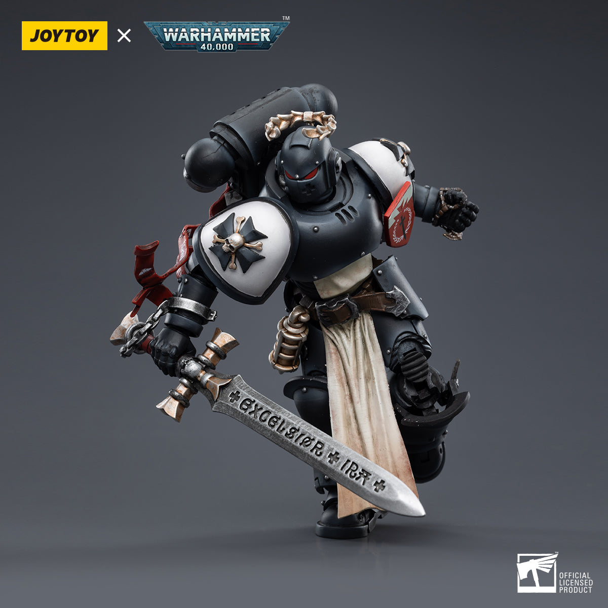 [IN STOCK]JOYTOY Warhammer 40K Action Figure 1/18 Black Templars The Emperors Champion Rolantus