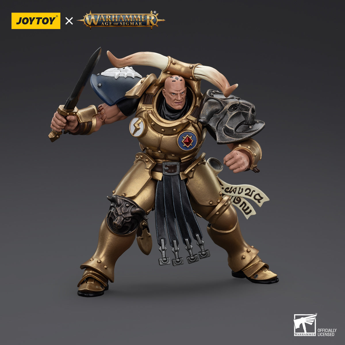 JOYTOY Action Figure 1/18 Warhammer AGE OF SIGMAR -Stormcast Eternals The Blacktalons Rostus Oxenhammer Model Birthday Gifts 