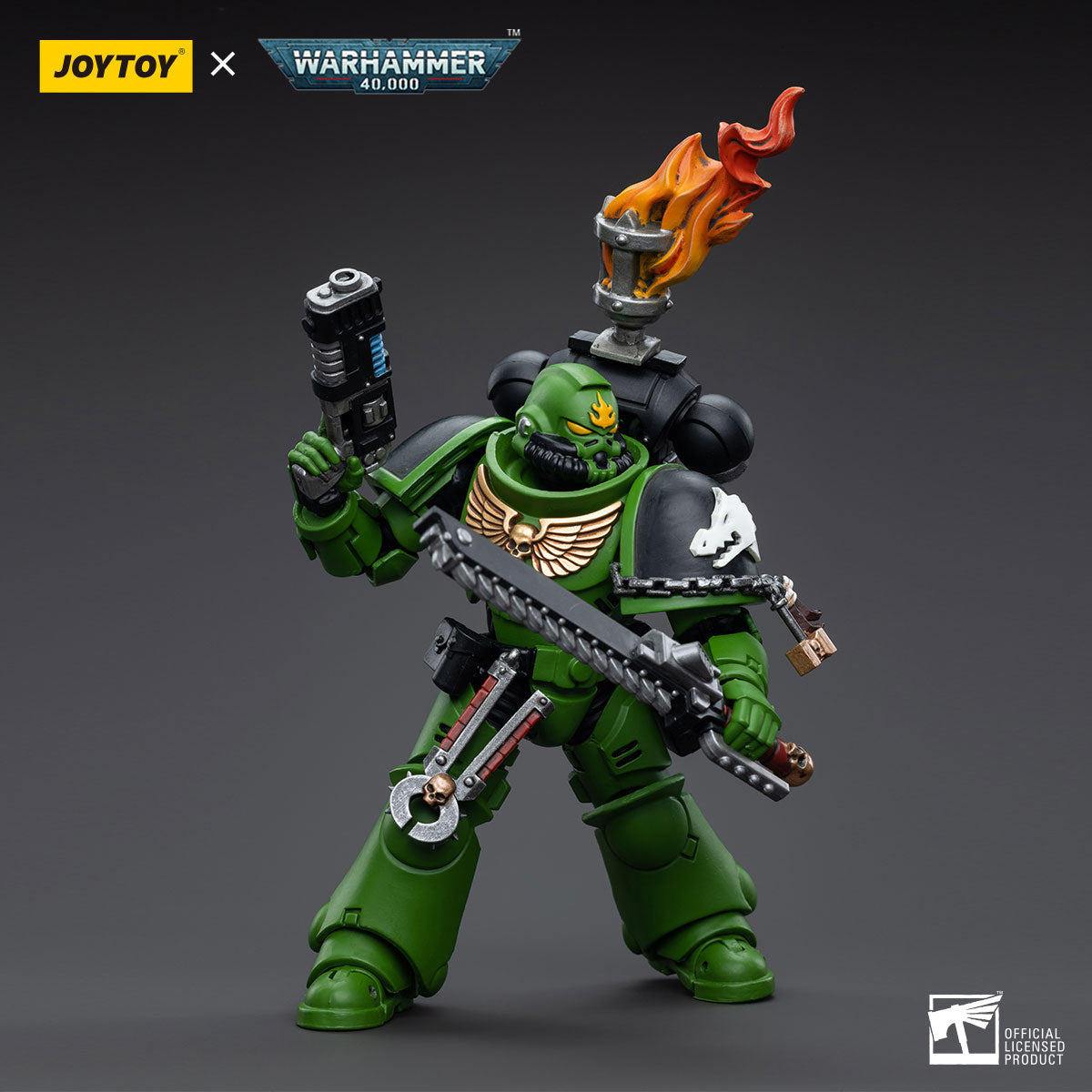 JOYTOY Action Figure 1/18 Salamanders Intercessors Sergeant Tsek'gan Model Birthday Gifts 