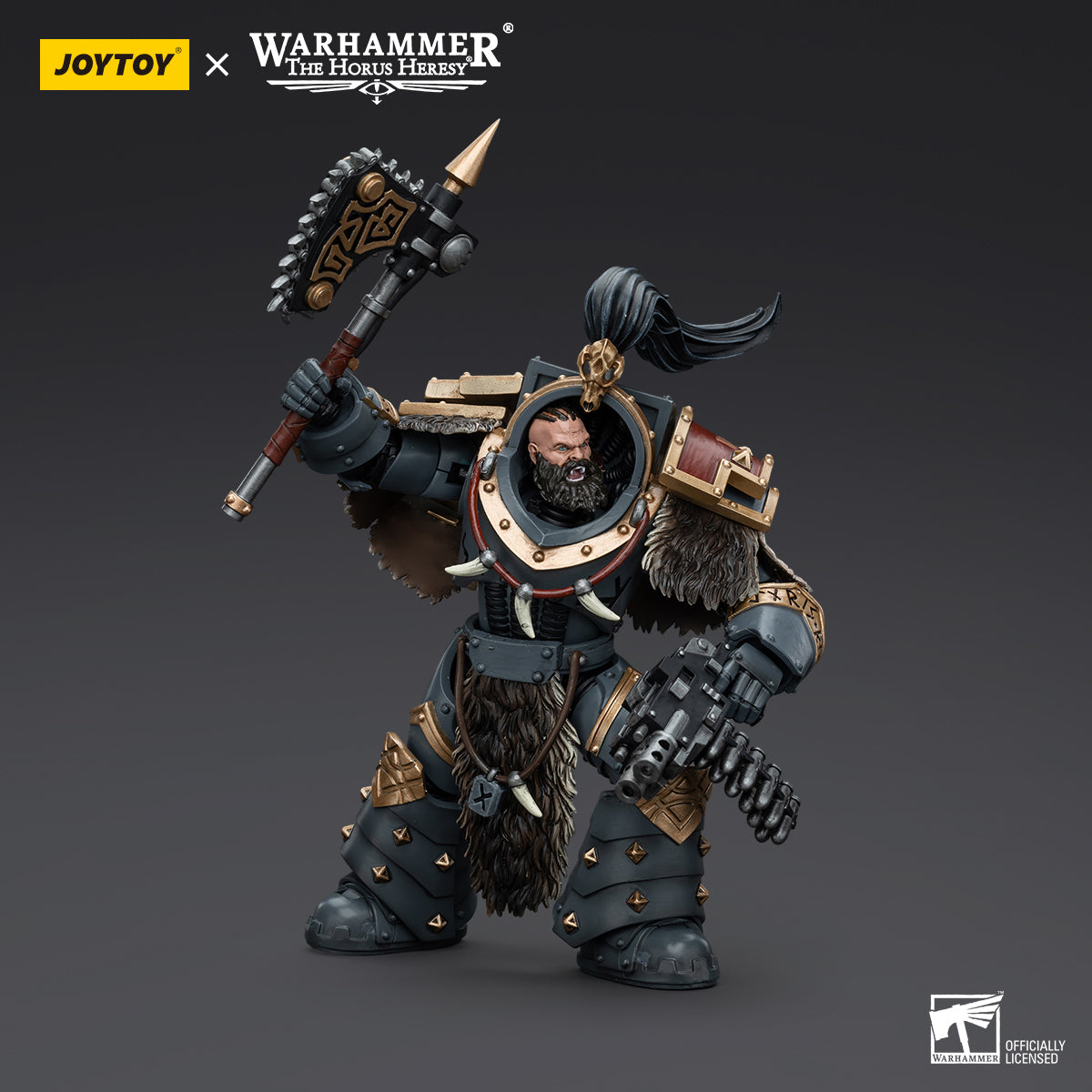 JOYTOY Action Figure 1/18 Space Wolves Varagyr Wolf Guard Squad Varagyr Thegn Model Birthday Gifts 
