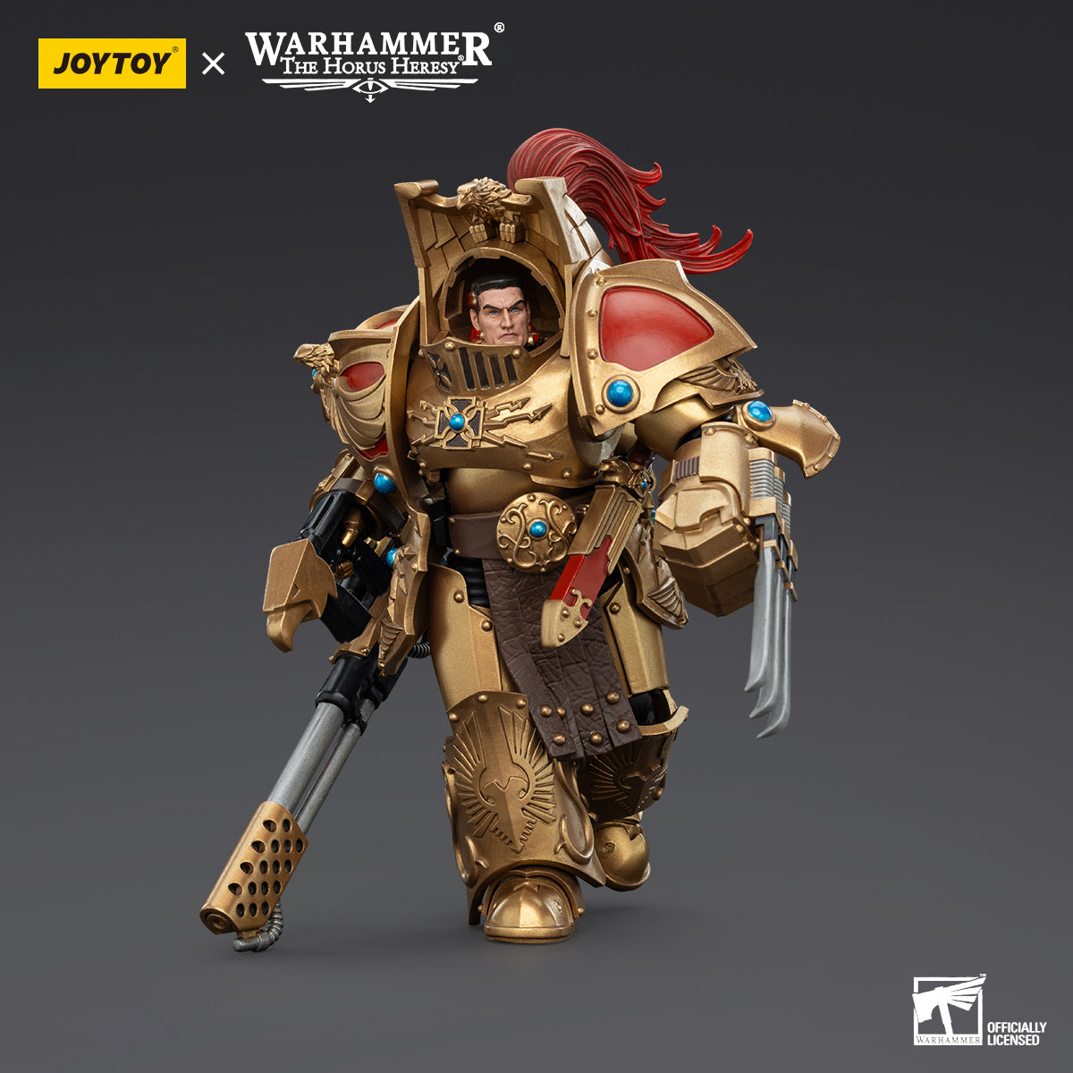 JOYTOY Warhammer "The Horus Heresy" Action Figure 1/18 Legio Custodes Aquilon Terminator Squad Aquilon with Infernus Firepike Assault Anime Military Model Toys  JT00768