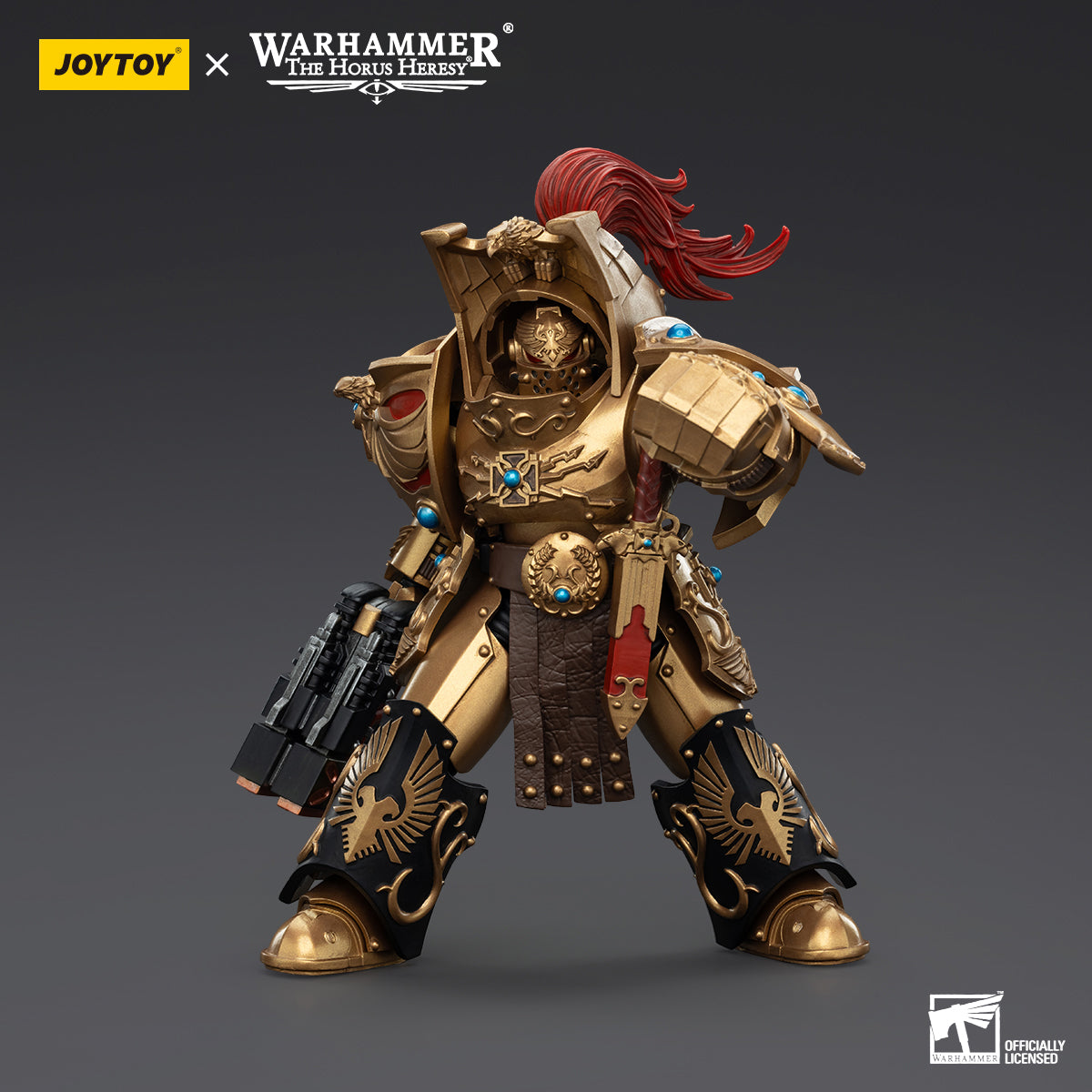 JOYTOY  Warhammer "The Horus Heresy" Action Figure 1/18  Legio Custodes Aquilon Terminator Squad Aquilon with twin-linked Adrathic Destructor Assault Anime Military Model Toys  JT00751