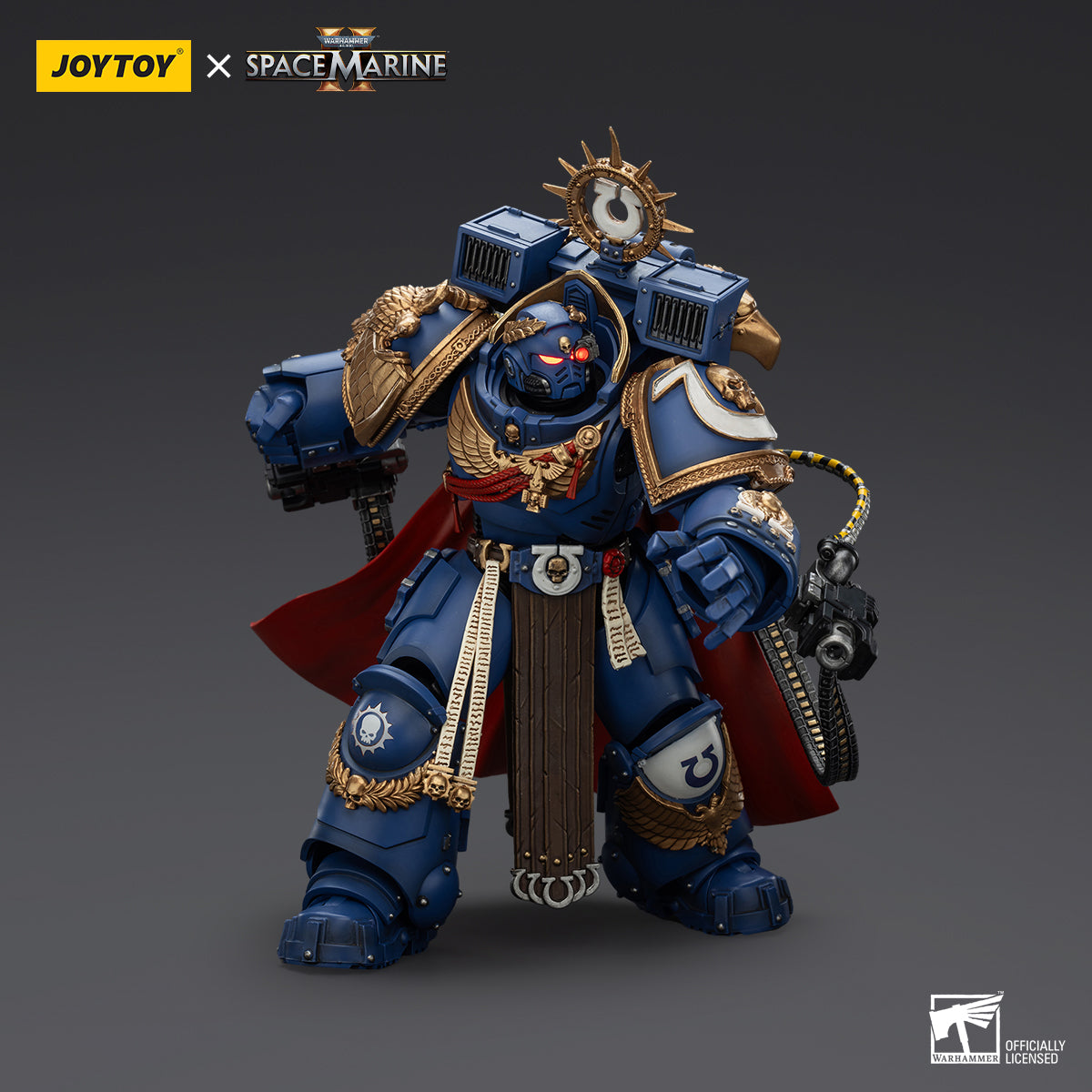 [IN STOCK]JOYTOY 1/18 Action Figure Warhammer 40,000 Ultramarines Marneus Calgar, Chapter Master with MKX Gravis Armour and Gauntlets of Ultramar-Victrix Honour Guard with Storm Shield And Power Sword 2PCS