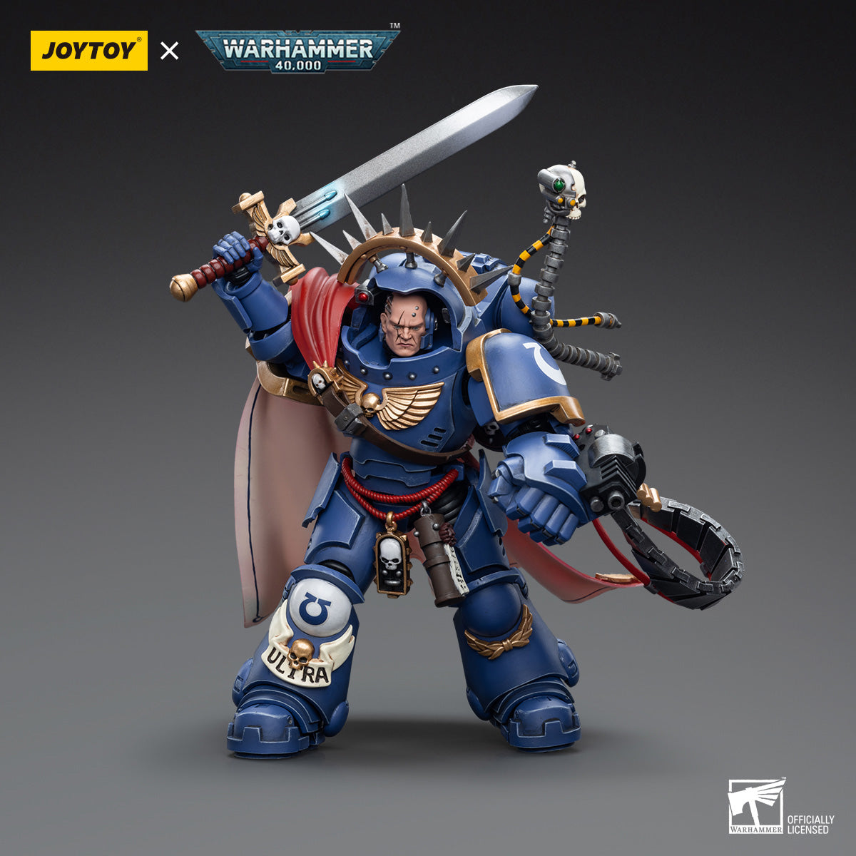 [IN STOCK]JOYTOY Warhammer 40K Action Figure 1/18 Ultramarines Captain in Gravis Armor JT7745 
