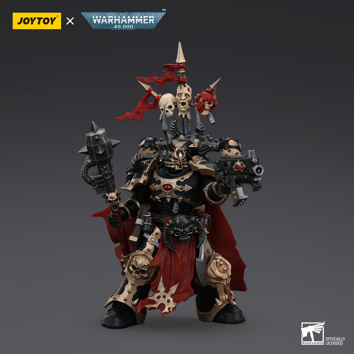 JOYTOY Action Figure 1/18 Warhammer 40k Chosen Champion with Bolter and Power Maul Model Birthday Gifts 