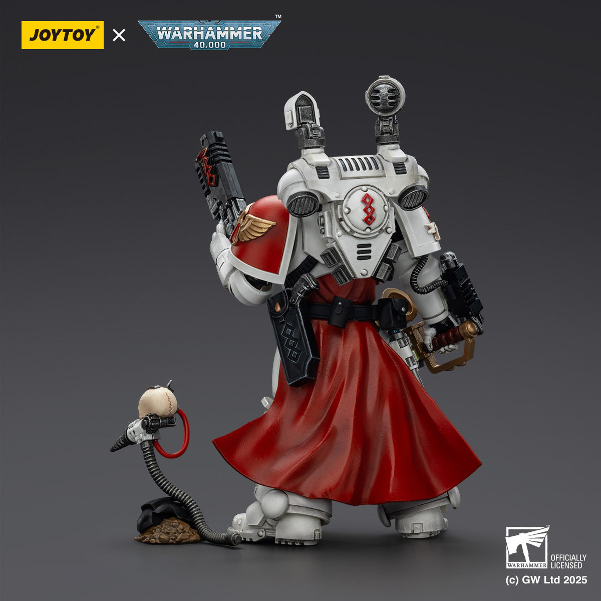 JOYTOY  Warhammer  40k  1/18  Action Figure Blood Angels Sanguinary Priest with Heavy bolt pistol, chainsword and narthecium & Ultramarines Sternguard Veteran with Auto Bolt Rifle