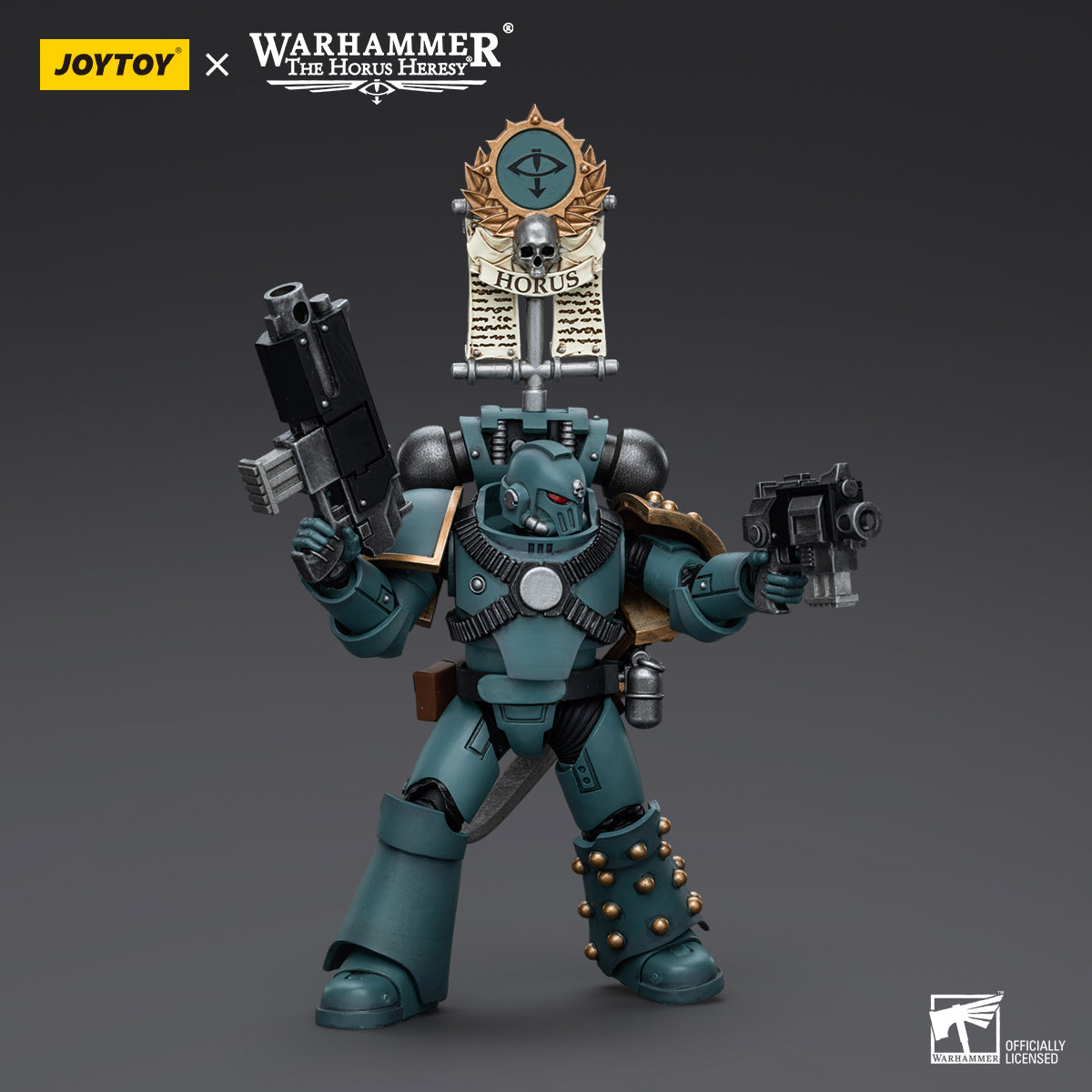 JOYTOY Action Figure 1/18 Sons of Horus MKIV Tactical Squad Legionary with Legion Vexilla Model Birthday Gifts 