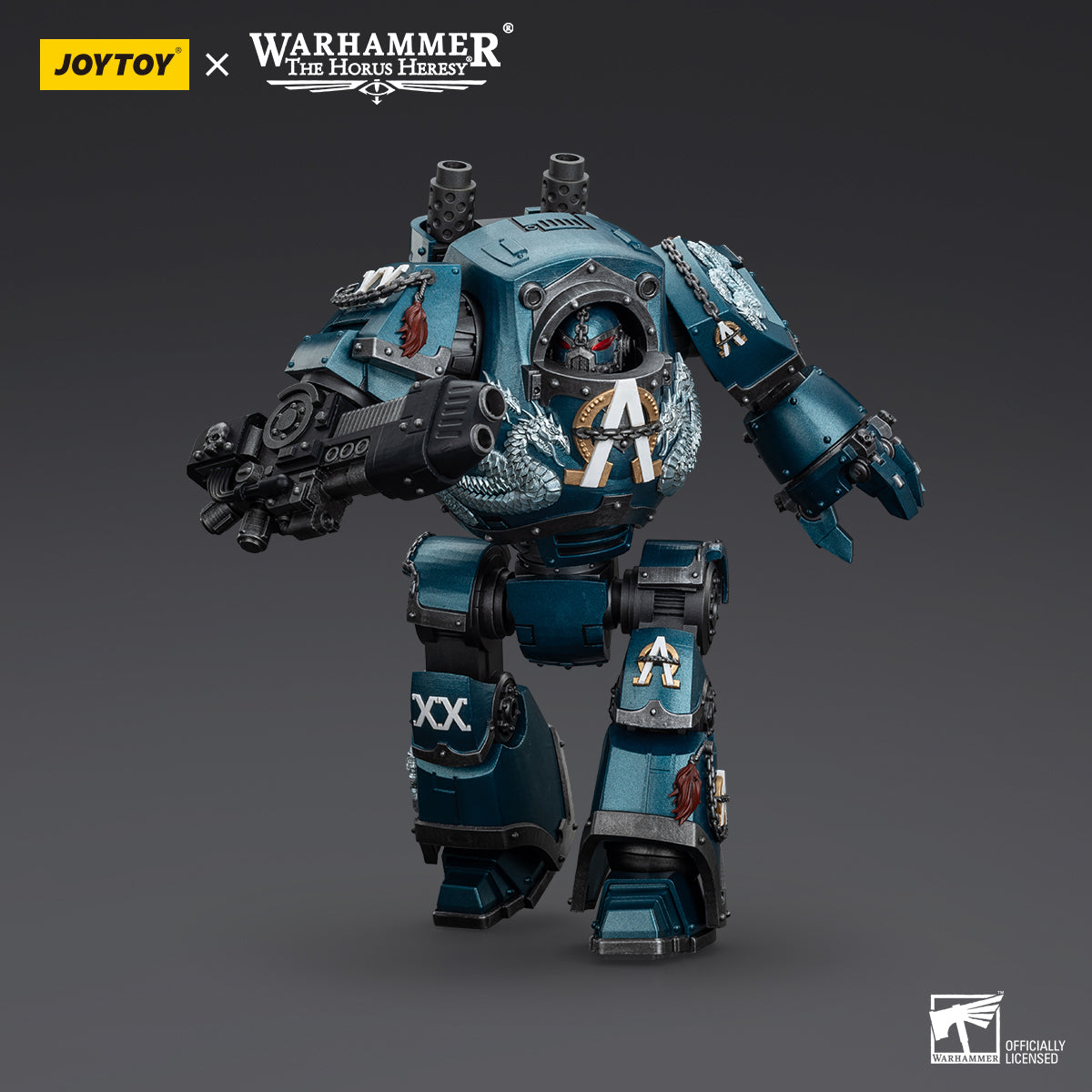 [IN STOCK]JOYTOY Warhammer 40K Action Figure 1/18 Alpha Legion Alpharius, Primarch of the XXth Legion-Saboteur Consul-Contemptor Dreadnought with Gravis Plasma Cannon 3PCS
