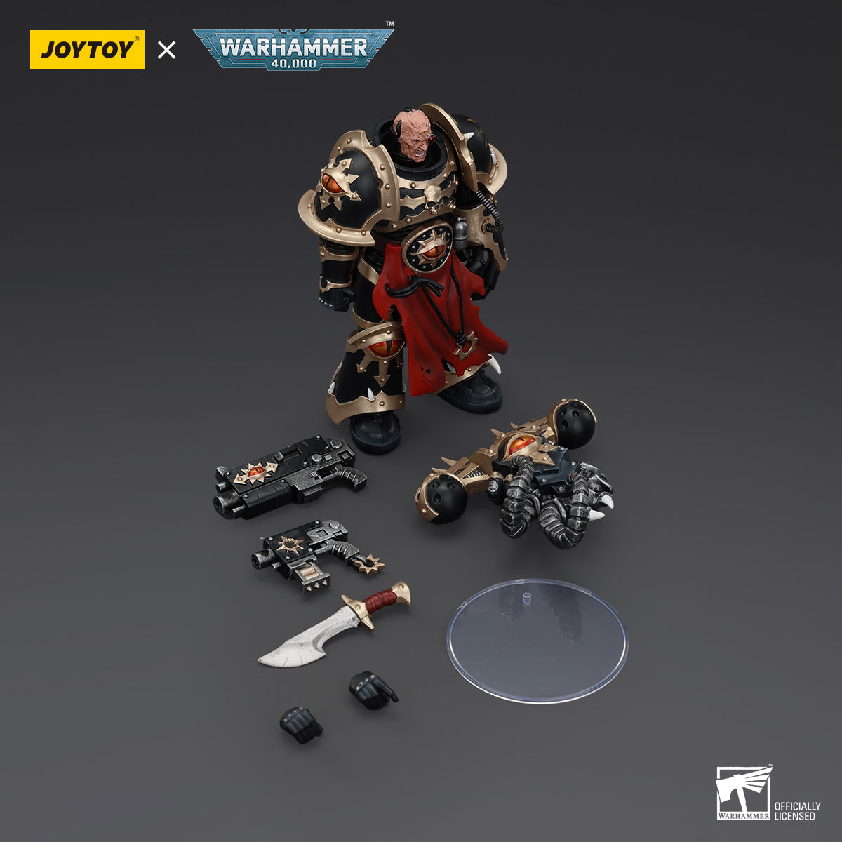 [IN STOCK]JOYTOY Warhammer 40K Action Figure 1/18 Chaos Space Marines Black Legion Chosen with Bolt Pistol and Power Fist